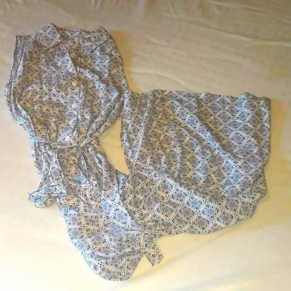 NWOT Max Studio sleeveless shirt dress sz M